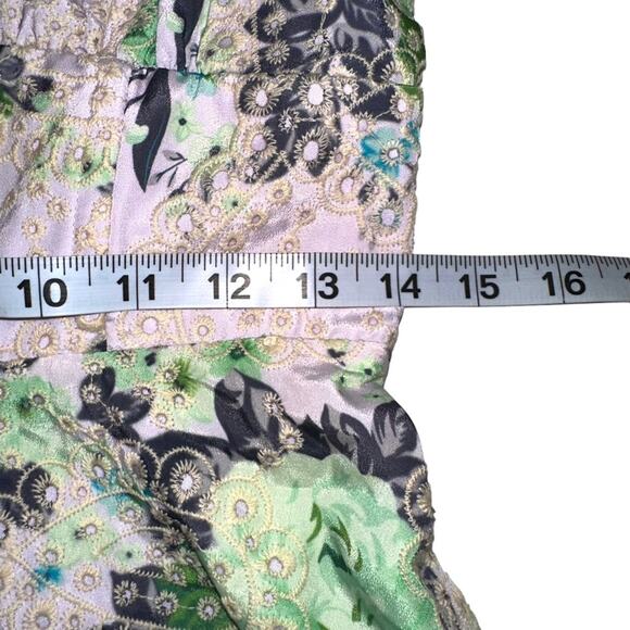 ASOS Design Broderie Long Sleeve Floral Mini Skater Dress US 4 - Picture 8 of 10